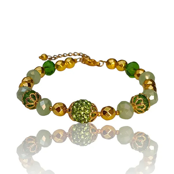 Βραχιόλι Γυναικείο με Αιματίτη, Στρας & Κρύσταλλα χειροποίητο